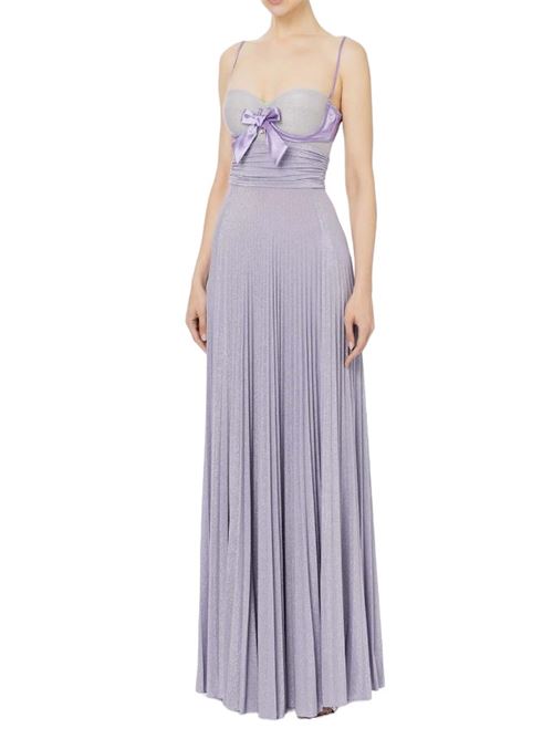 Lurex jersey red carpet dress with bra ELISABETTA FRANCHI | AB62942E2.CH7